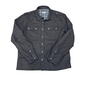 The Shirt Black Wool And Flannel Shacket Size XL